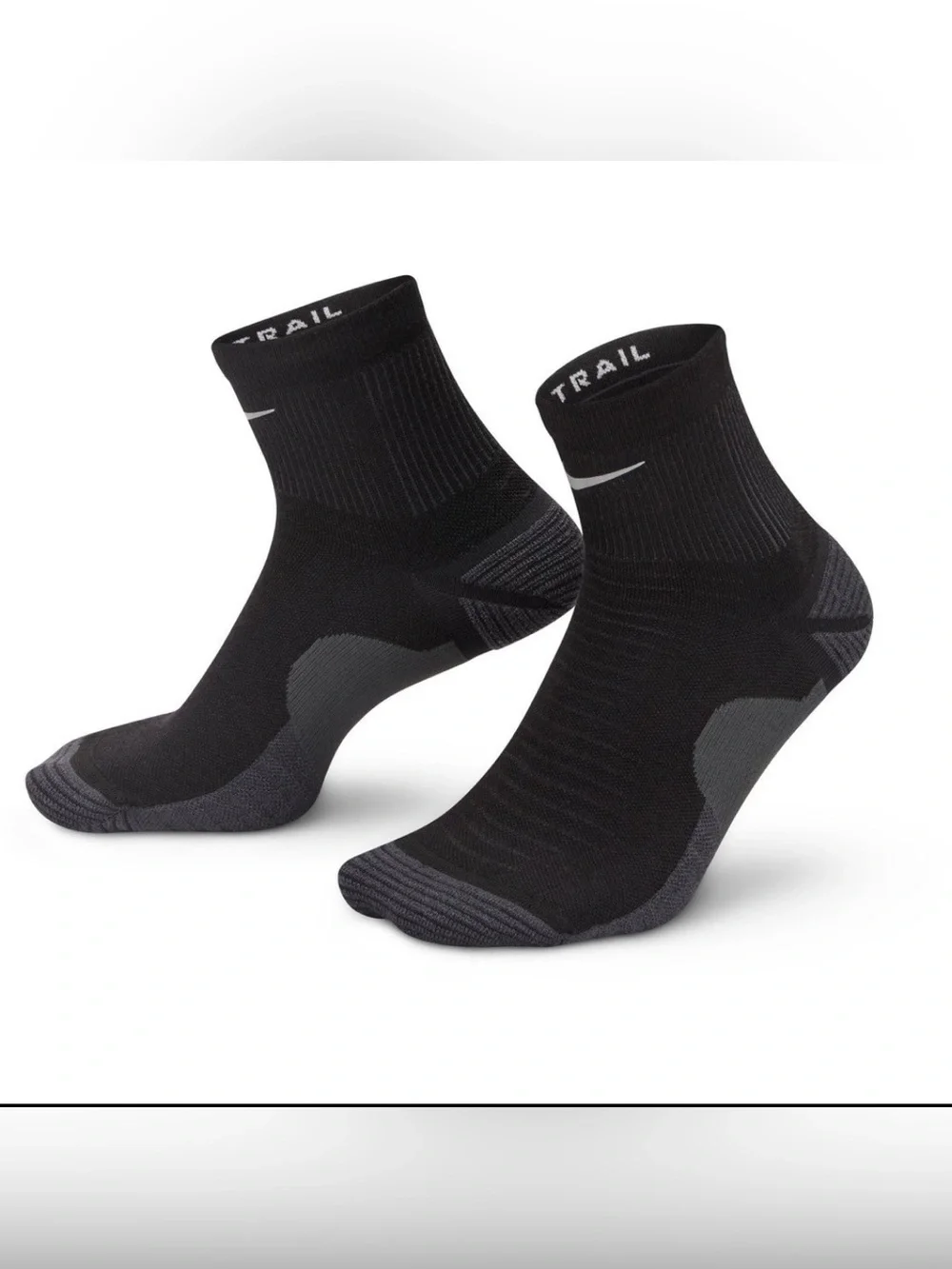 Nike Trail Dri-FIT Ankle Running Socks - Black with White Swoosh